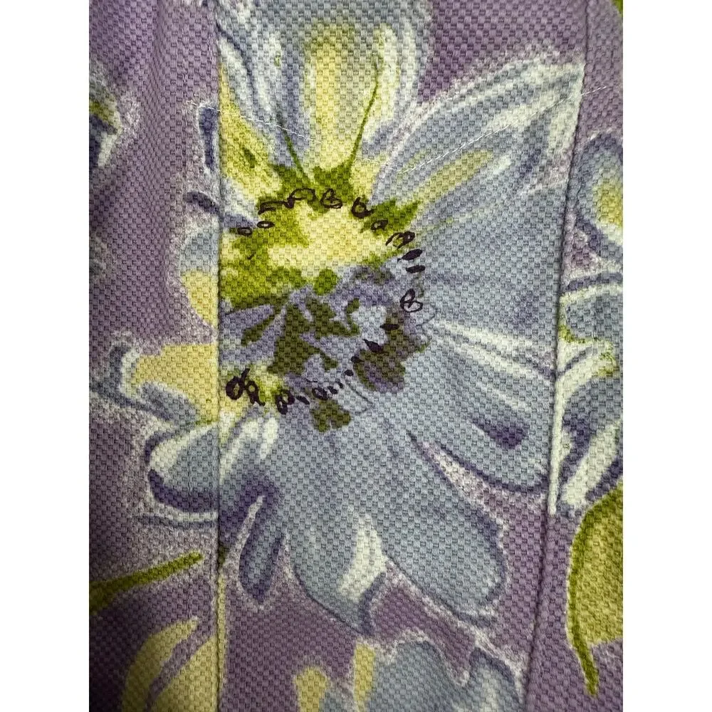Rough Rider by Circle T Purple Watercolor Floral Trucker Jacket Large Western - Picture 5 of 10